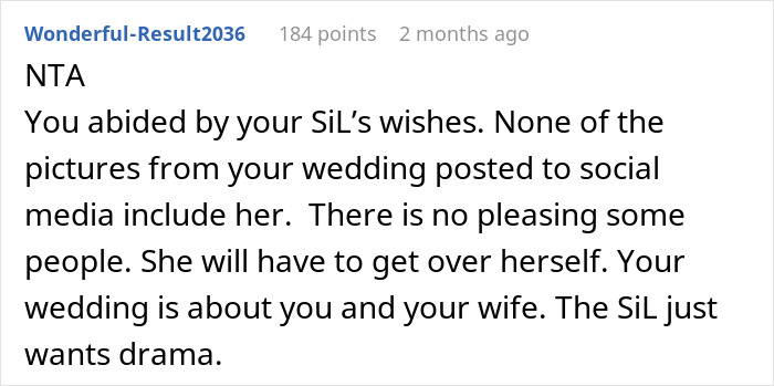 Groom Maliciously Complies With SIL&rsquo;s Demand To Not Post Photos With Her In Them Online