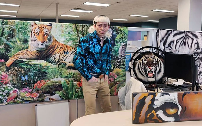 My Buddy Had A Halloween Costume Contest At Work Today. I Think He Nailed It