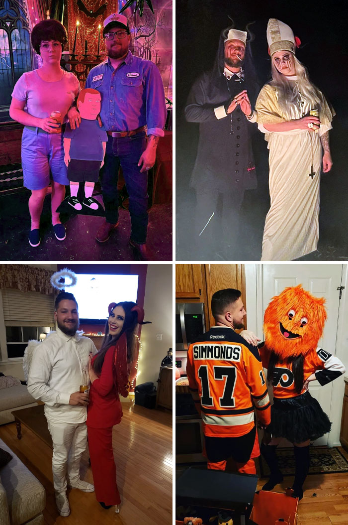 My Husband's And Mine Costumes For The Last Few Years