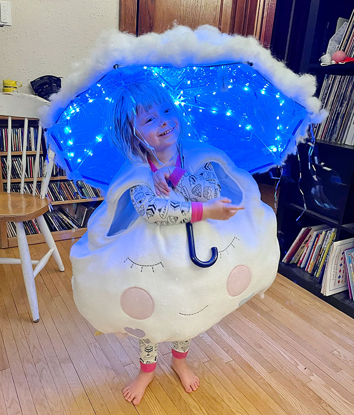 A Bit Off Topic, But Our Small Insisted On Being A Cloud For Halloween So We Made It Happen