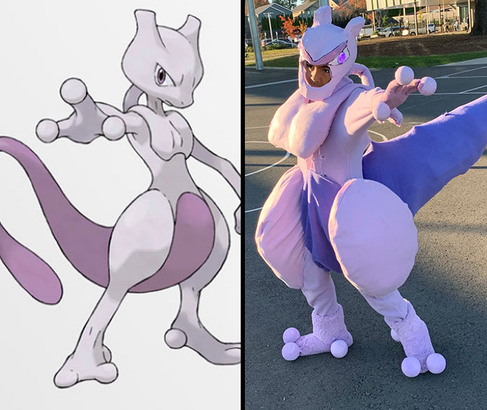 You Can’t Buy A Mewtwo Costume So You Make Your Kid One. This Was Fun