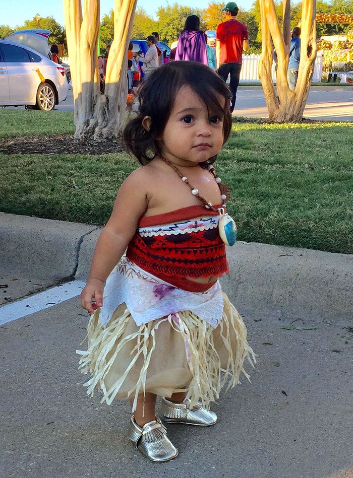 My Baby Girl Dressed As Moana For Halloween