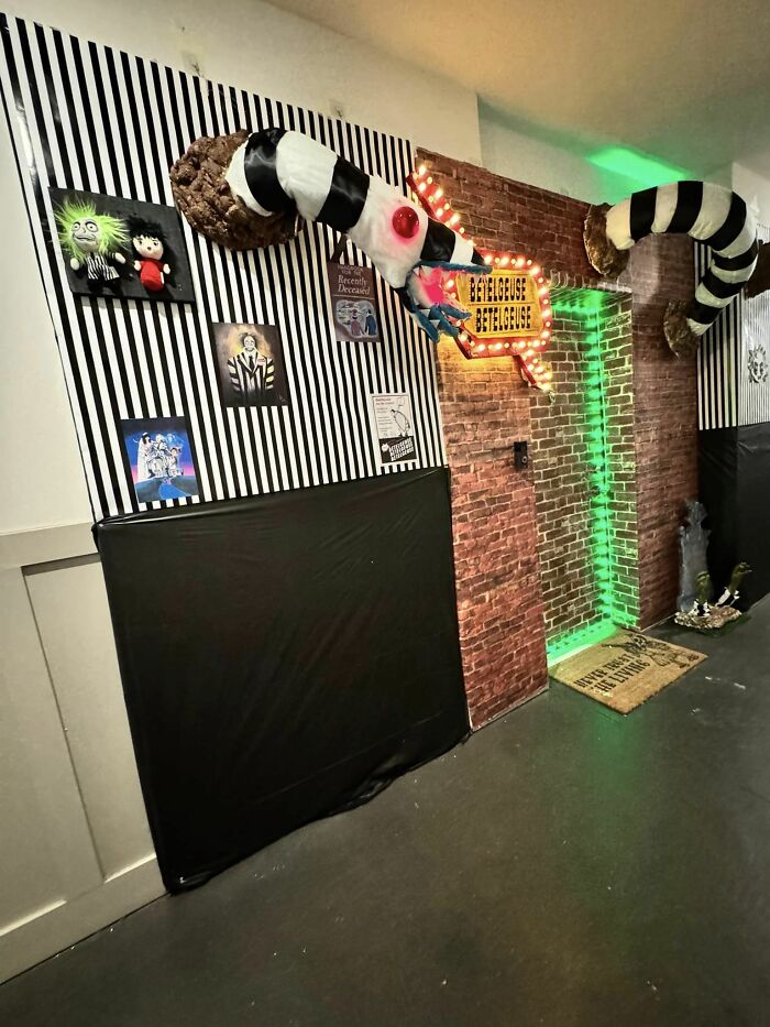 My Apartment Complex Is Hosting A Decorate Your Door For Halloween Contest. I Went With Beetlejuice