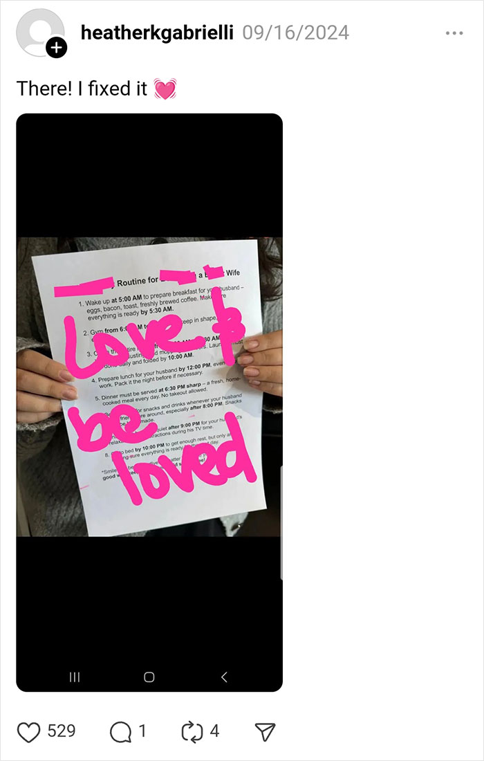 &ldquo;Smile&rdquo;: Wife Shares The Unhinged List Her Husband Prepared For Daily Chores She Must Follow