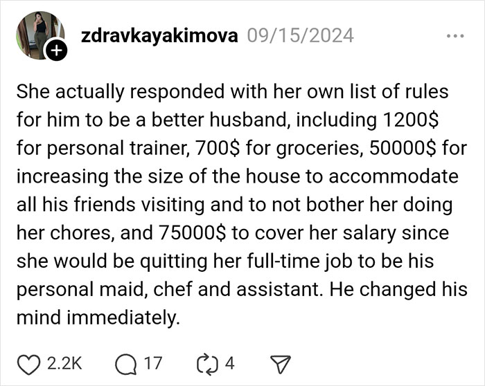 &ldquo;Smile&rdquo;: Wife Shares The Unhinged List Her Husband Prepared For Daily Chores She Must Follow