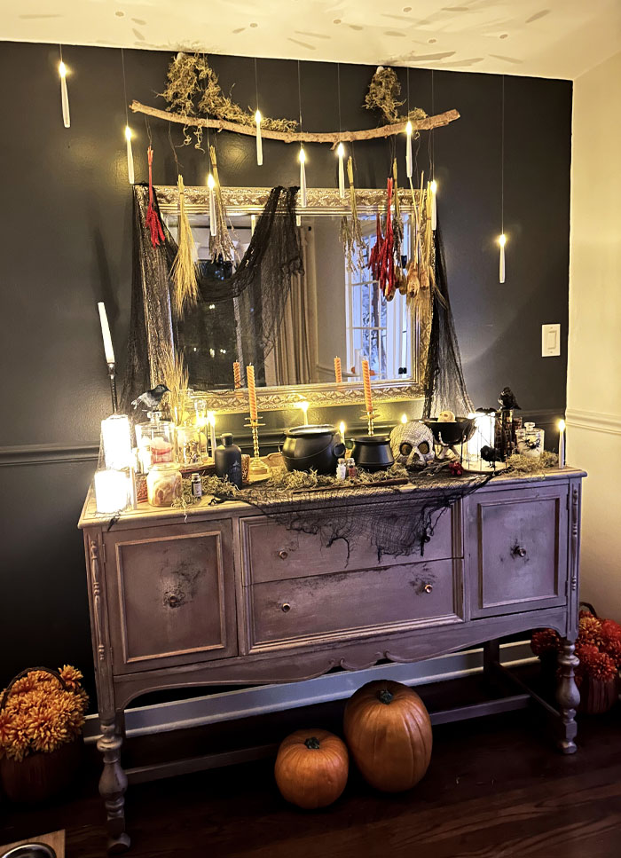 Apothecary Table. My Wife Made An Apothecary Table For The First Time This Year. I Think It Turned Out Really Well