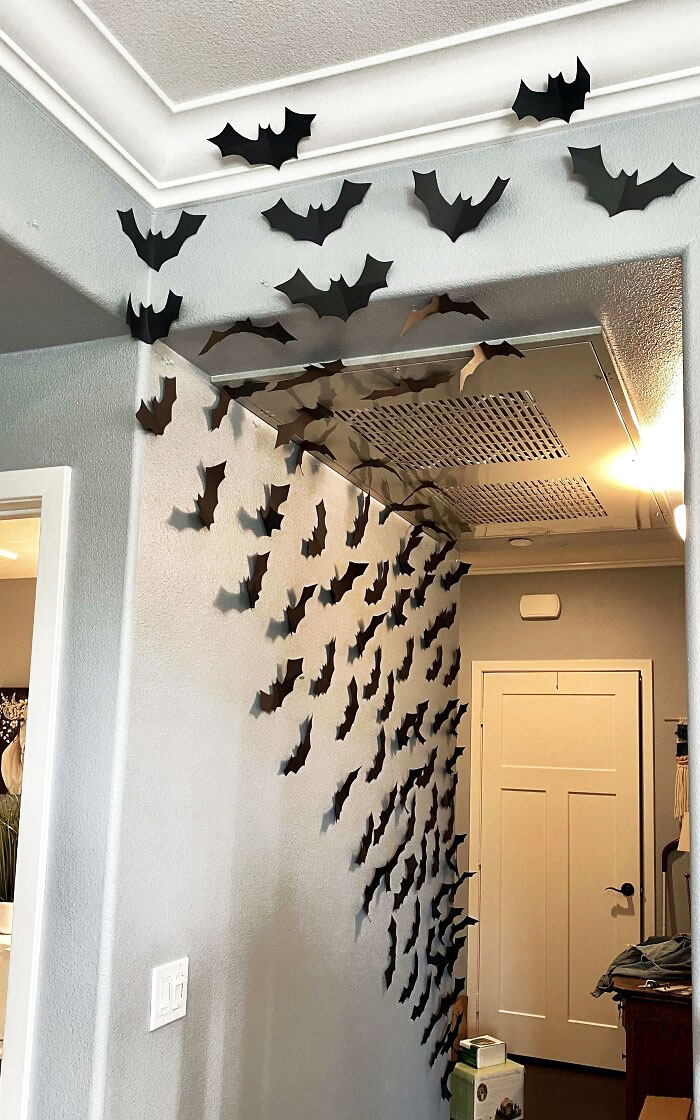 Starting My Halloween Decor. I Cut All These Little Guys Out By Hand