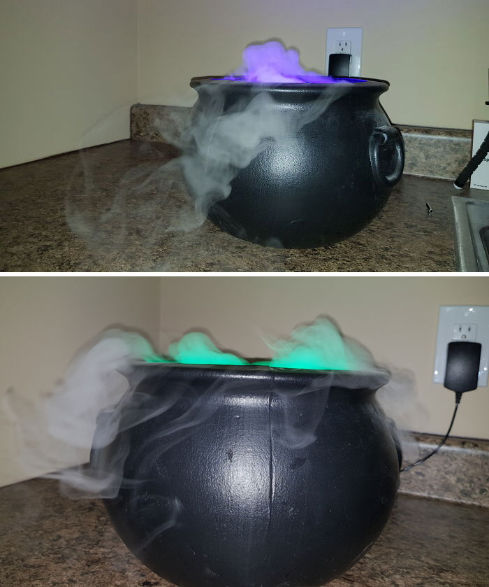 DIY Halloween Cauldrons With Fog And E1.31 Controlled RGB Lighting