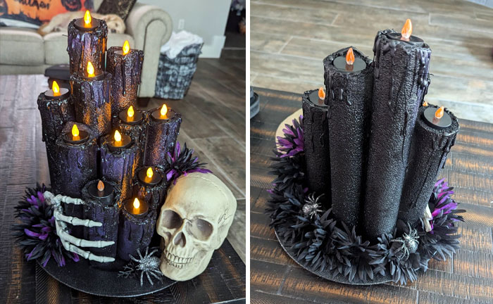 Finally Finished My Centerpiece For My Coffee Table. I Need To Get One More Tea Light, But Overall Happy With The Finished Project