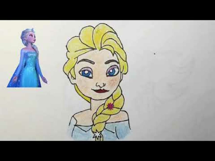 How To Draw Elsa From Frozen
