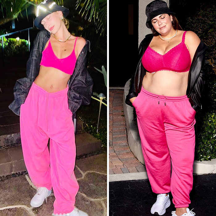 Katie Sturino's Recreation Of Hailey Bieber's Look