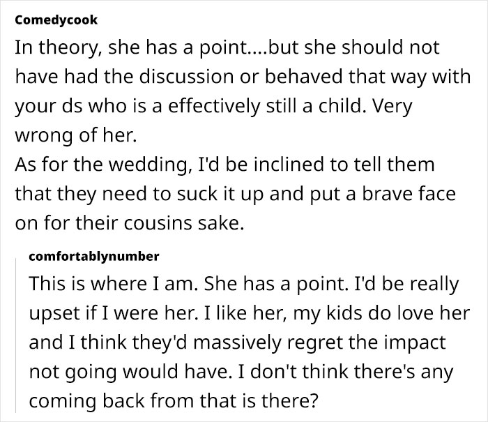 Teens Will Bail On Aunt's Wedding 3 Weeks In Advance After Facing Backlash From Her In An Argument Teens Will Bail On Aunt's Wedding 3 Weeks In Advance After Facing Backlash From Her In An Argument