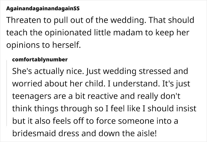 Teens Will Bail On Aunt's Wedding 3 Weeks In Advance After Facing Backlash From Her In An Argument Teens Will Bail On Aunt's Wedding 3 Weeks In Advance After Facing Backlash From Her In An Argument