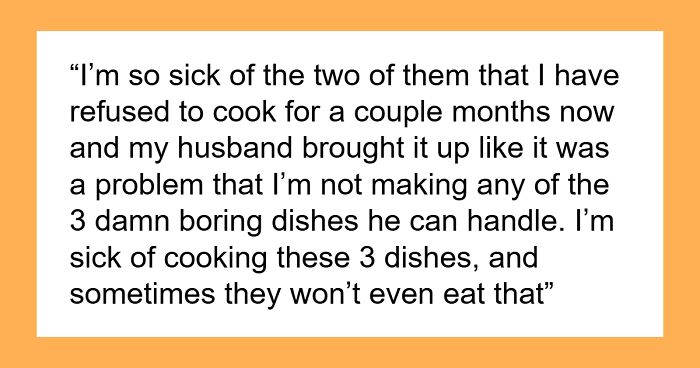 “I Am Fed Up”: Wife Stops Cooking For Picky Husband And Son, Finds Unexpected Peace