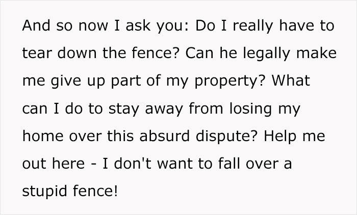 Person Replaces Old Fence After Property Survey, Faces Unexpected Lawsuit From Their Neighbor Person Replaces Old Fence After Property Survey, Faces Unexpected Lawsuit From Their Neighbor