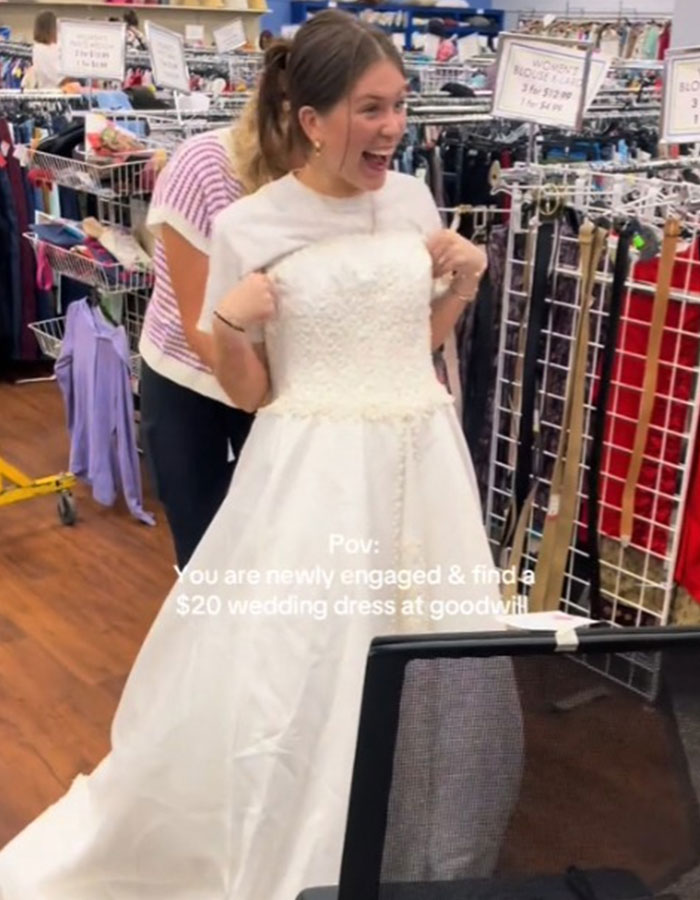 Bride-To-Be Stunned To Find &ldquo;Perfect&rdquo; Wedding Dress For $20 At Thrift Store