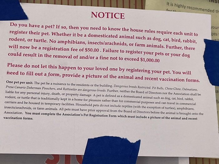 HOA Has The Gall To Ask For A $50 Registration Fee From Pet Owners, Outraged Folks Mock Them