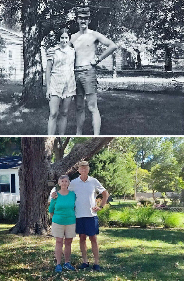 Mom And Dad, Summer 1973 And Summer 2024. Prairie Village, Ks