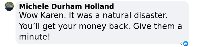 Woman Gets Reality Check After Complaining About Vacation Following Hurricane Helene Woman Gets Reality Check After Complaining About Vacation Following Hurricane Helene