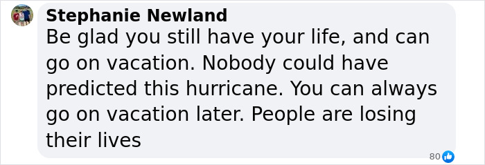 Woman Gets Reality Check After Complaining About Vacation Following Hurricane Helene Woman Gets Reality Check After Complaining About Vacation Following Hurricane Helene