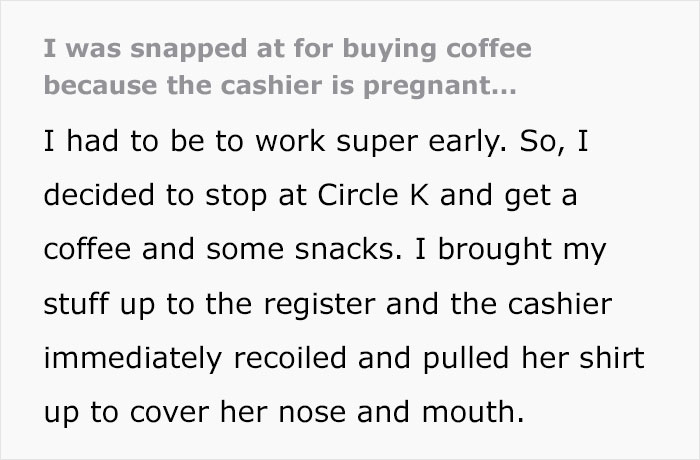 &ldquo;For Real?&rdquo;: Woman Buys Coffee, Thinks Pregnant Cashier&rsquo;s Reaction To It Is Overdramatic