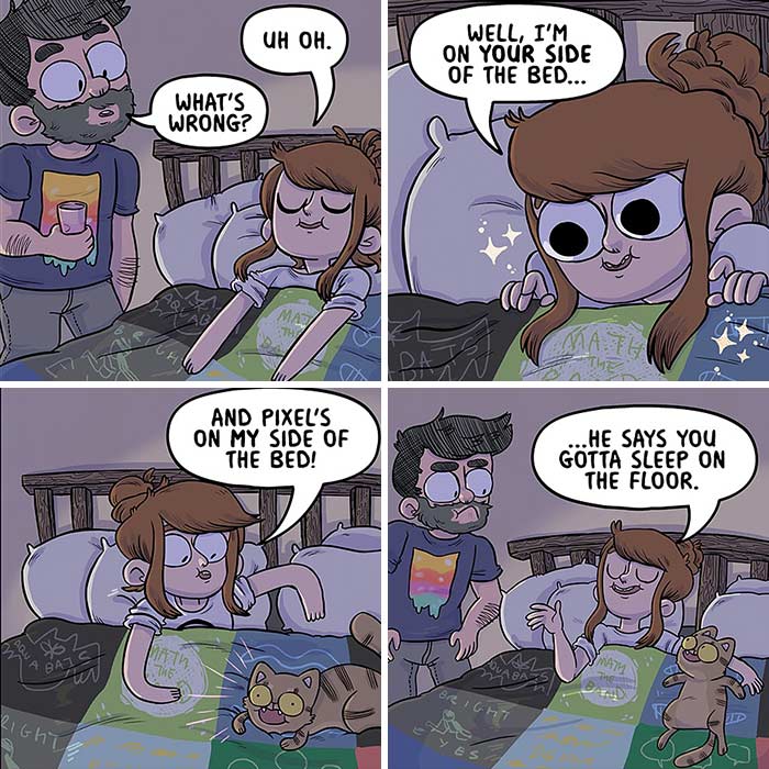 Love And Cats: 36 Hilariously Relatable Comics Inspired By This Artist’s Real Life (New Pics)