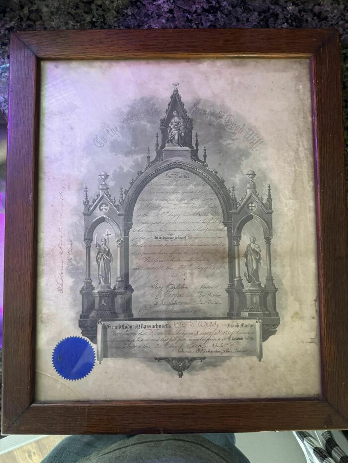 Found This At A Swap Meet Today. It Seemed To Be Too Interesting To Leave Behind Since It Was Only $1. I’m Not Sure If It’s Real Or Not. It Looks Like A Will Of Some Sort