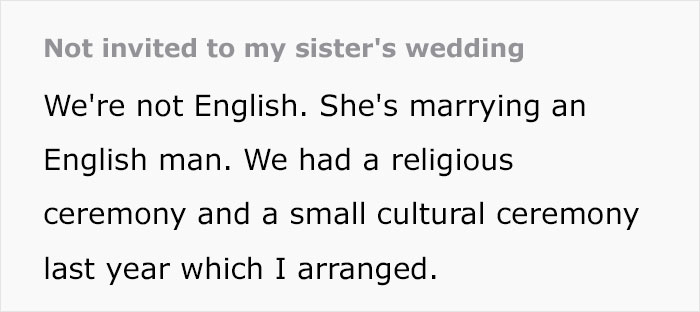 Family Throws Cultural Wedding For Sis But Get Excluded From Her &ldquo;British&rdquo; Wedding, Wonder Why