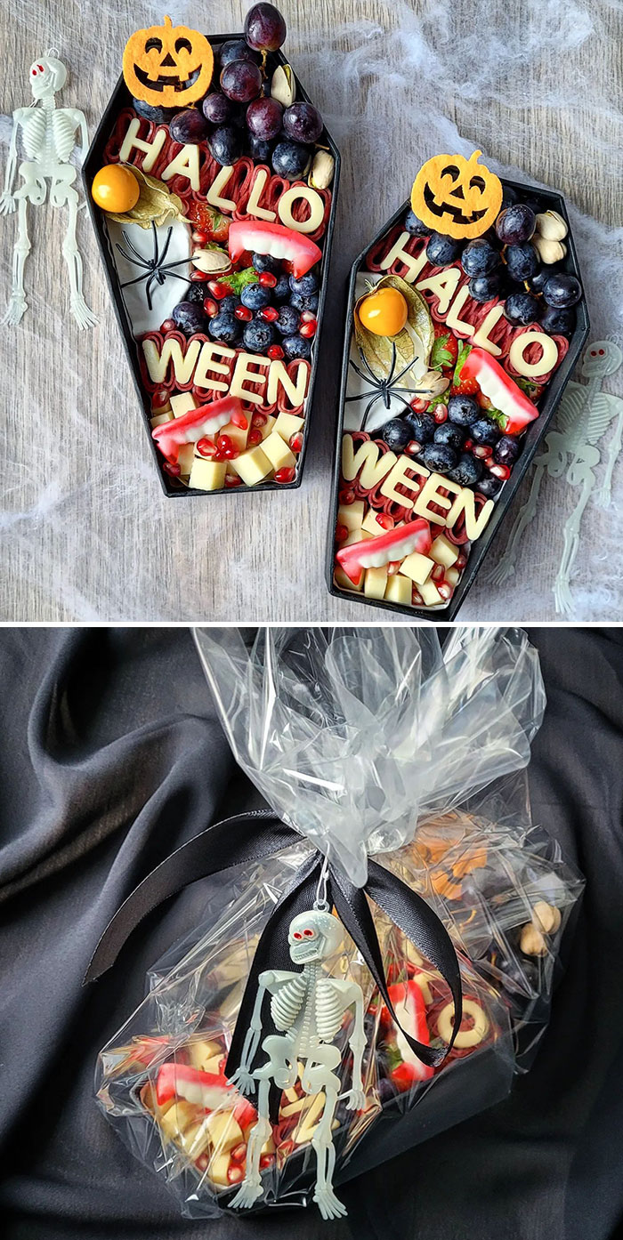 A Coffin-Shaped Box Of Halloween Treats