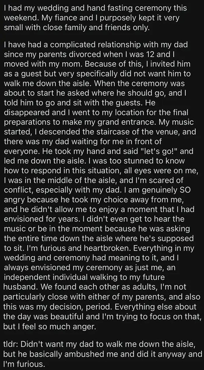 Father Ambushed Me To Walk Me Down The Aisle