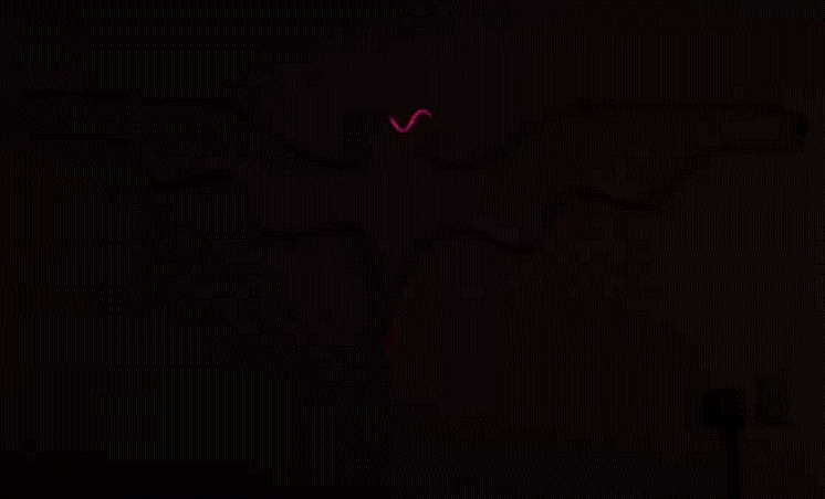 Colorful glow in dark room from unexpected brilliant Amazon finds including LED lights and decorative gadgets on shelves and walls.