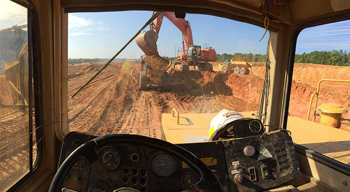 Here's An Operator's View From An 18-Yard Articulated Dump Truck On The Job Site