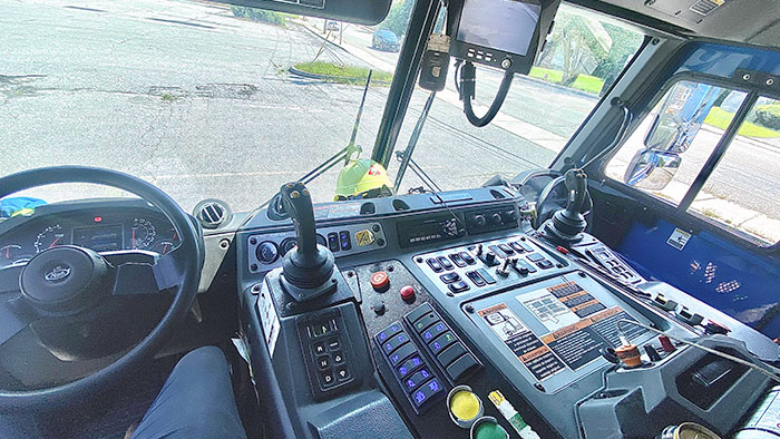 Interior And Controls Of My Garbage Truck