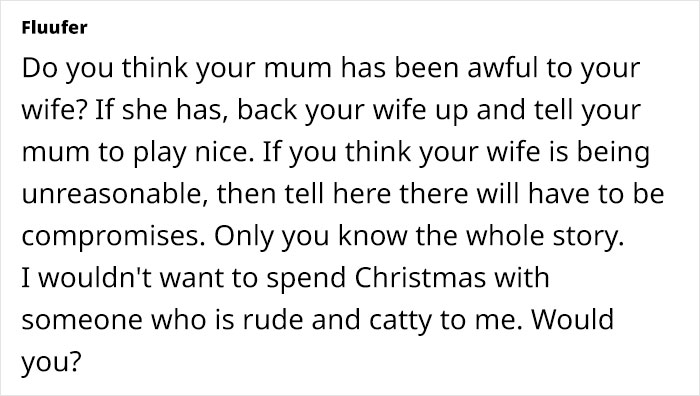 Man Annoyed Wife Won&rsquo;t Have His Mom Over For Christmas, Netizens Actually Agree With The Wife