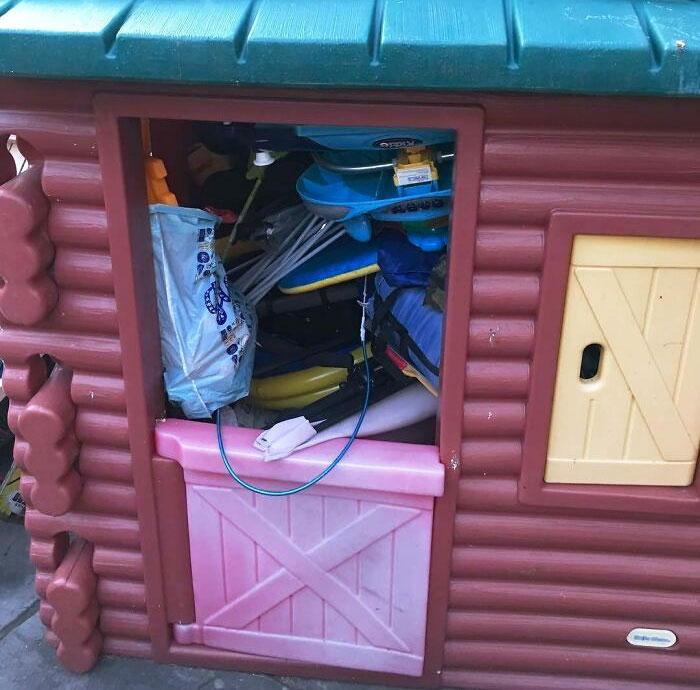 Well, After Weeks Of Nagging The Husband To Help Me Empty The Wendy House Of All The Stuff From The Garage, We Went To Make A Start Tonight