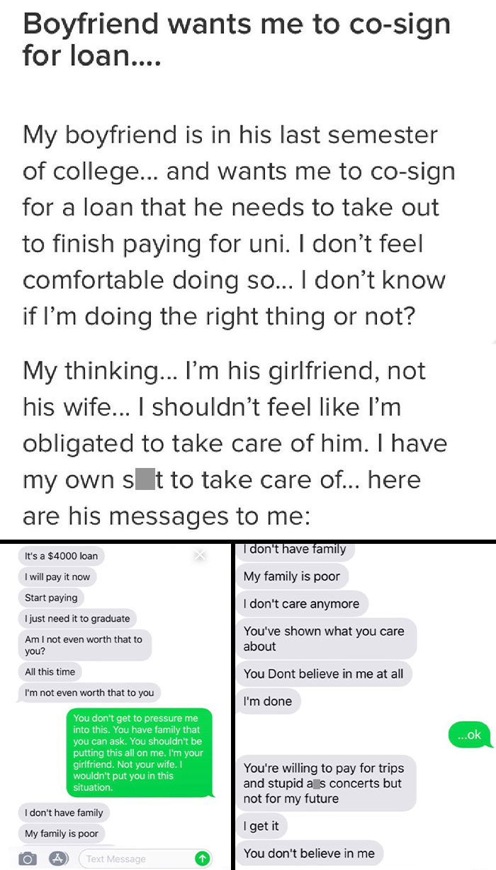 Woman’s Boyfriend Expects Her To Pay For His Future, Even Though She Already Pays For Trips/Concerts