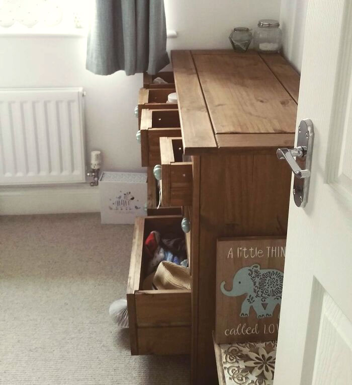 When Your Husband Is Looking For Something While You Are In The Shower And Seemingly Can't Shut Any Draw He Opens? Either That Or We Have A Ghost