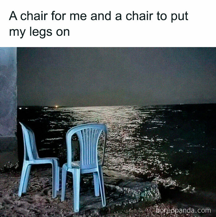 Two chairs by a serene waterfront, embodying the idea of solitude and relaxation away from interactions.