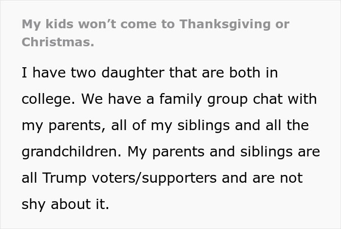 Grandparents Pressure Son To Cut Kids Off Until They Come To Family Events After Election Grandparents Pressure Son To Cut Kids Off Until They Come To Family Events After Election