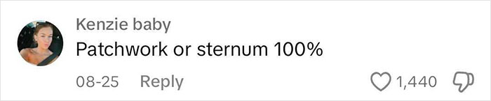 Comment on tattoo trends debate: "Patchwork or sternum 100%".
