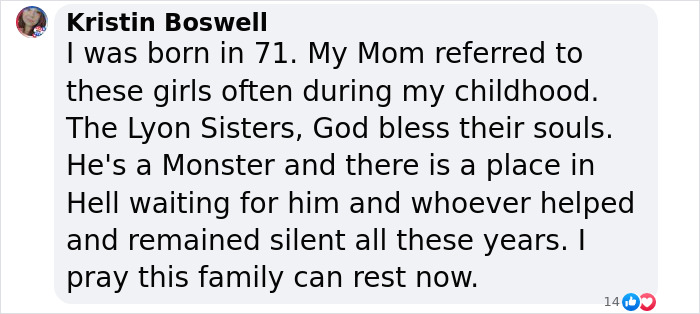 "Justice Denied": People React To New Evidence In 50-Year Cold Case Of Missing Sisters