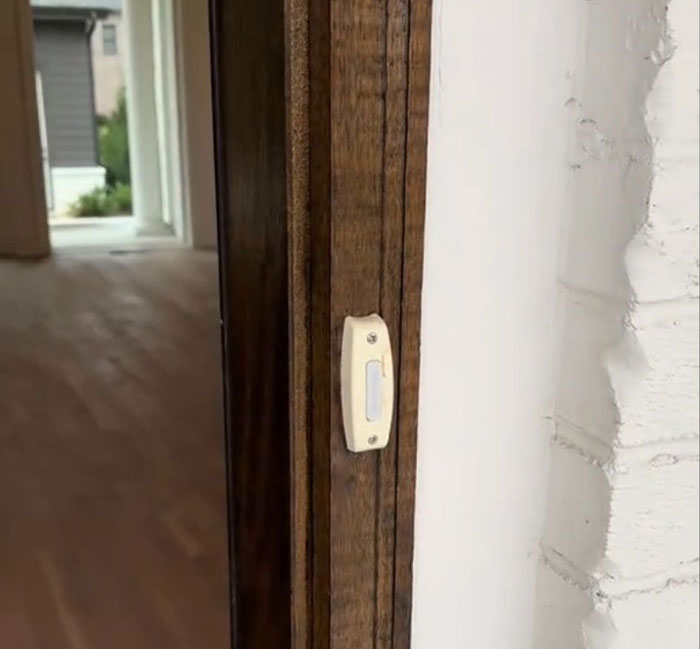 Close-up of a doorframe in a home built 2 years ago, highlighting inspection details in a $1,600,000 residence.