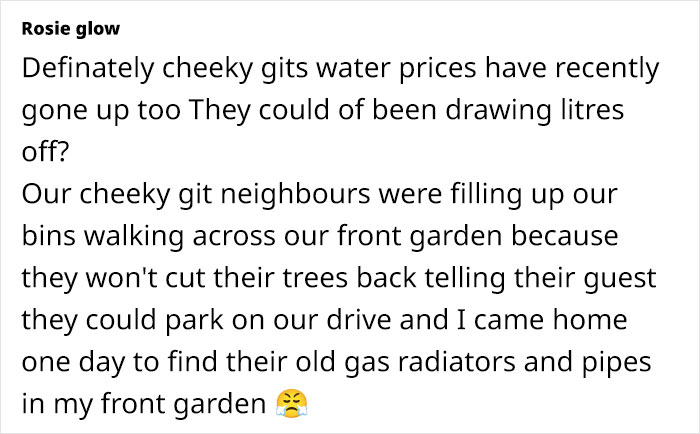Guy Realizes Cunning Neighbors Are Letting Their Builders Use His Water, He Secretly Locks The Tap