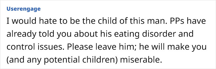 Woman Asks For Advice After Husband Tries To Control What She Eats, Gets A Reality Check