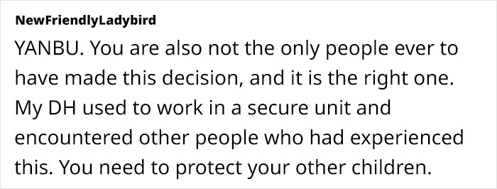 Text conversation discussing options for managing autistic son's aggression impacting siblings. Text conversation discussing options for managing autistic son's aggression impacting siblings.