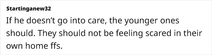 Text discusses putting an autistic son into care due to aggression affecting siblings' safety. Text discusses putting an autistic son into care due to aggression affecting siblings' safety.
