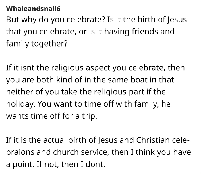 Text discussing the reasons behind celebrating Christmas, focusing on family and religious aspects.