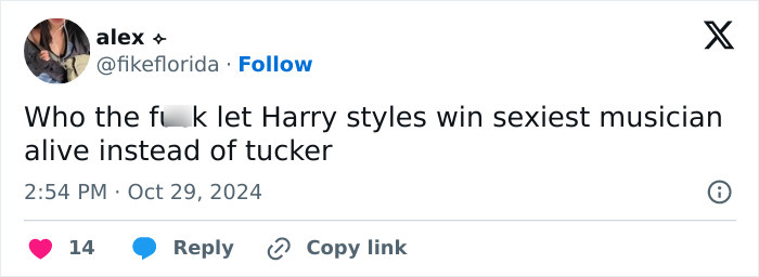 Harry Styles Crowned People’s “Sexiest Musician Alive”, Runner-Up Slammed Over “Sore Loser” Rant Harry Styles Crowned People’s “Sexiest Musician Alive”, Runner-Up Slammed Over “Sore Loser” Rant