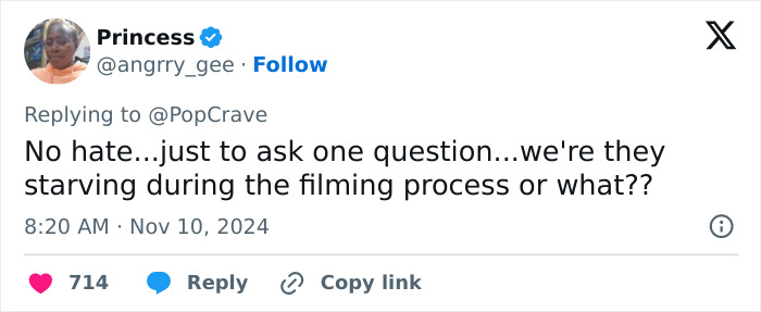 Tweet questioning Ariana Grande's "skeletal" look at movie premiere, sparking concern over her appearance.