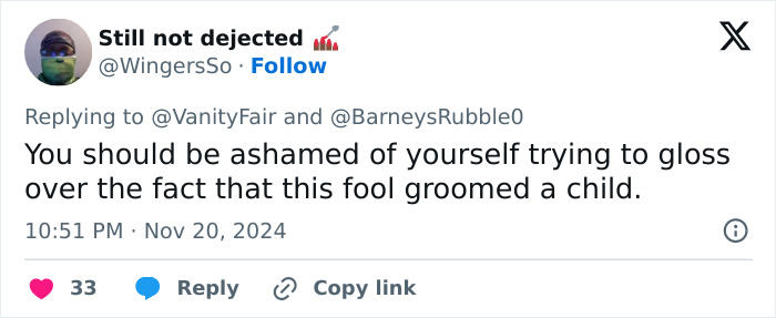 "The Outrage Is Appropriate": Vanity Fair Slammed For Glorifying Author Who "Groomed" 16YO Girl "The Outrage Is Appropriate": Vanity Fair Slammed For Glorifying Author Who "Groomed" 16YO Girl